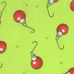 Happy Howlidays Green with Red Ornaments