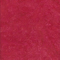 Island Batik Rose of Sharon - Fat Quarter - Red Swirls