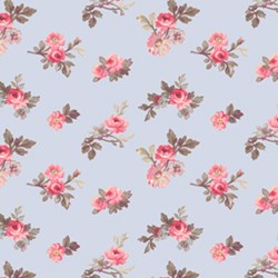 Penelope Medium Rose Sprigs in Periwinkle by Lakehouse Dry Goods