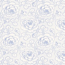 Penelope Luscious Rose Toile in Periwinkle by Lakehouse Dry Goods