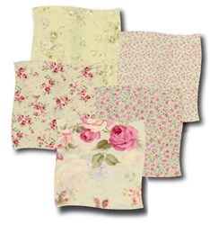 Lecein- Mini Fat Quarter packs - Fancy Florals - Green