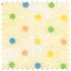 Lollipop Lane Baby Flannel - Cream with Multi Colored Dots