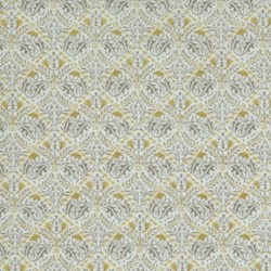 A Morris Tapestry - Seafoam Green Mini Leaf & Gold Scroll