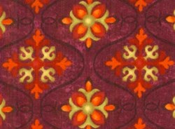Olivia Quilting Fabric - Plum Ogee Patern