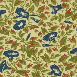 Thimbleberries - Lodge & Lakeside - Blue Flowers on Cream