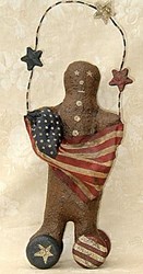 Americana Gingerbread Boy