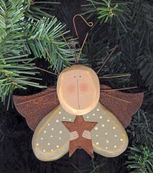 Angel Ornament with Wire Hair