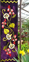 Fox Gloves & Morning Glory Wool Applique Table Runner