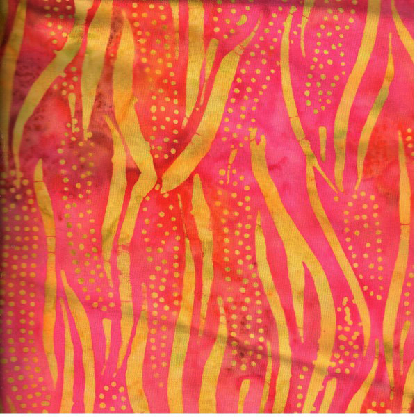 High Quality Anthology Batik ~ Star Flowers Maroons and Golden Orange Tones  ~ Batik #674