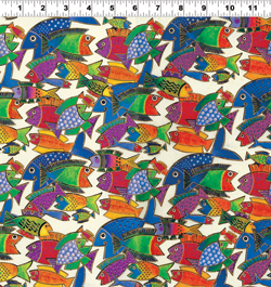 Laurel Burch Sea Spirits Combo Bundle with Panel, Border Fabrics