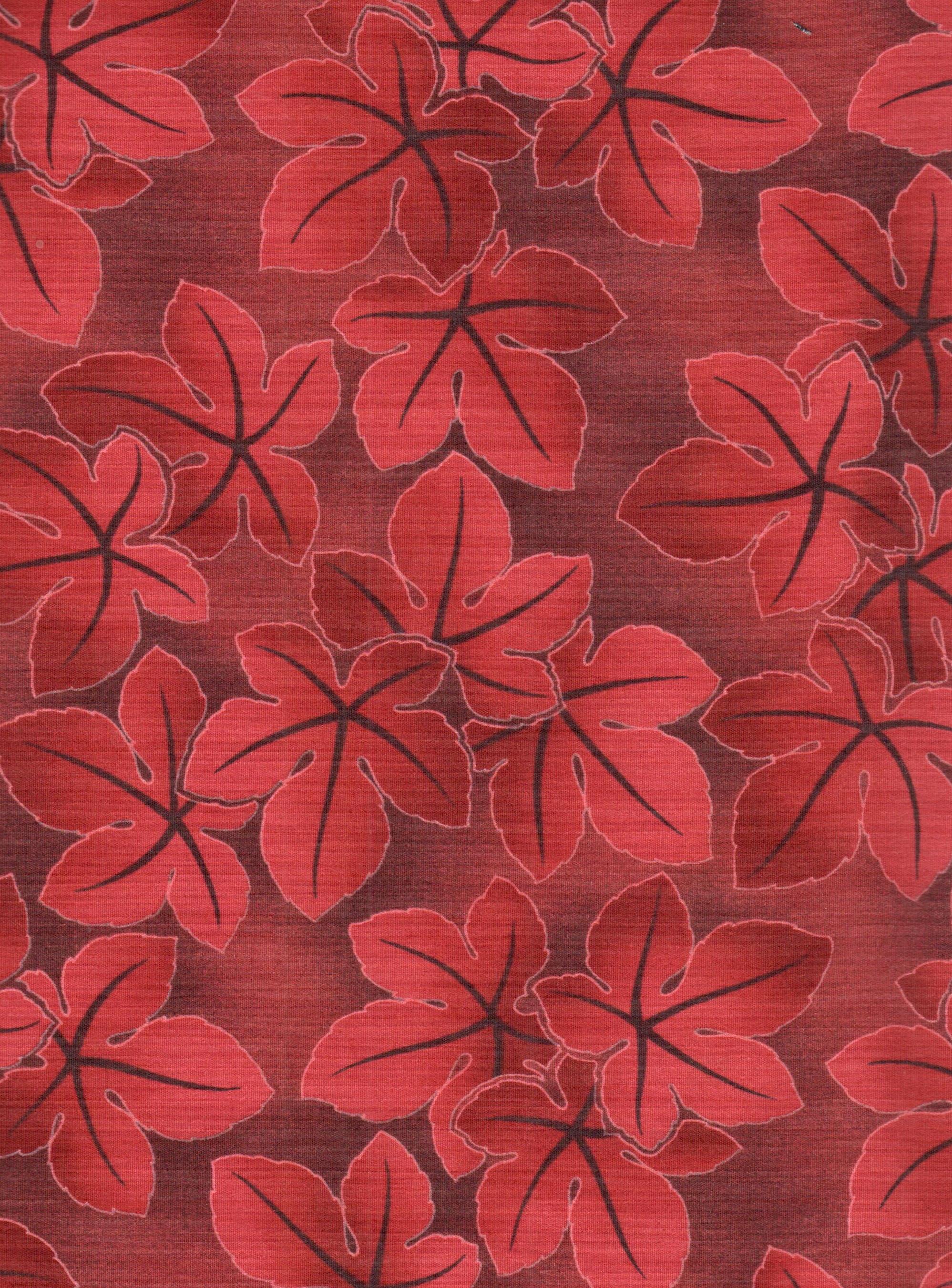 Red Leaf quilt fabric