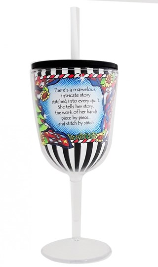 Quilt Story Tingle Wine Glass