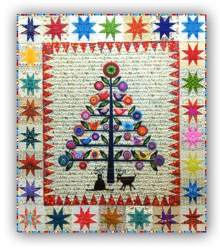 It's Back! Oh Christmas Tree 100% Wool Applique Kit by Wendy Williams