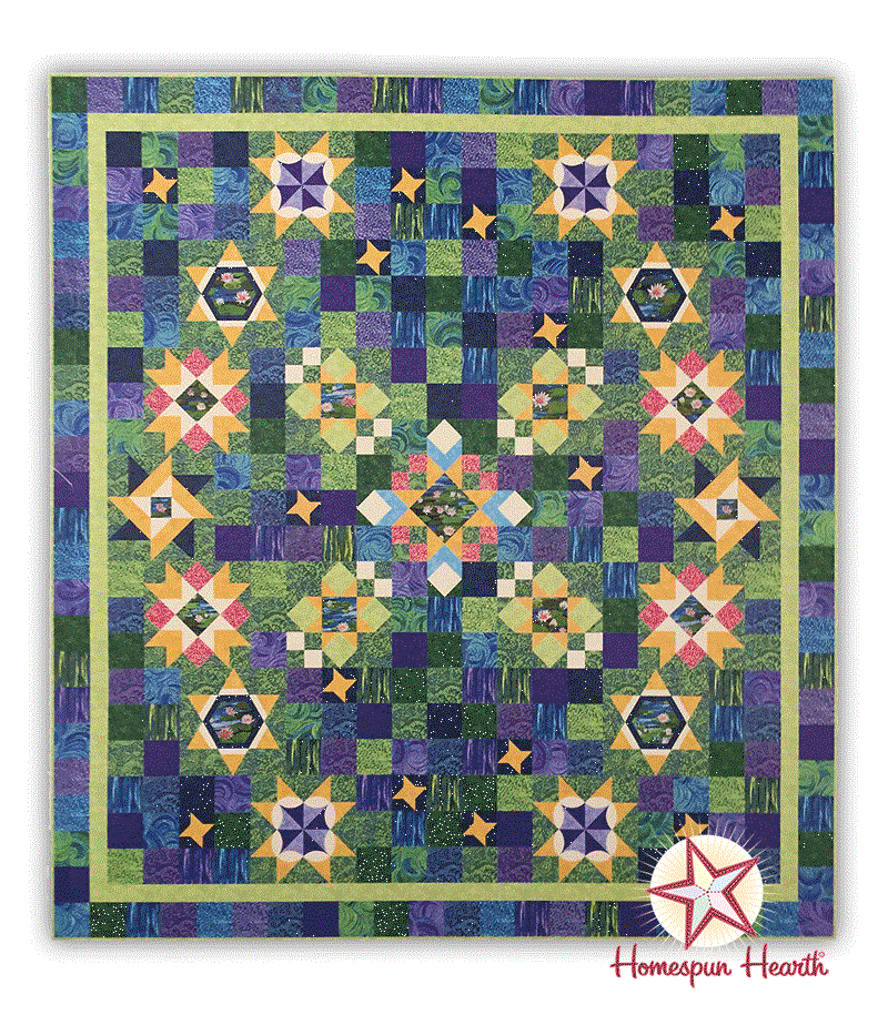 Last One!  Water Reflections 3D Medallion & Panel Quilt Kit by Ira Kennedy - Starts November!