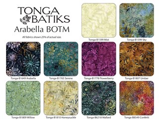 Arabella Tonga Batiks  King Sized Block of the Month or All at Once by Wing and a Prayer! - Starts January!