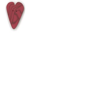 Extra Large Red Velvet heart Button by Just Another Button Company
