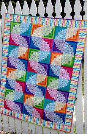 Wiggly Worms Log Cabin Quilt Pattern by Cut Loose Press