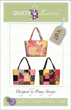 Charm Party Tote Pattern-by Penny Sturges QuiltsIllustrated.com by ...