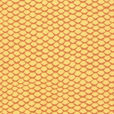 combineren Civic Zeebrasem End of Bolt - 62" - Pond Collection- Gold Honeycomb Pattern by Elizabeth  Hartman for Robert Kaufman by Robert Kaufman, Elizabeth Hartman