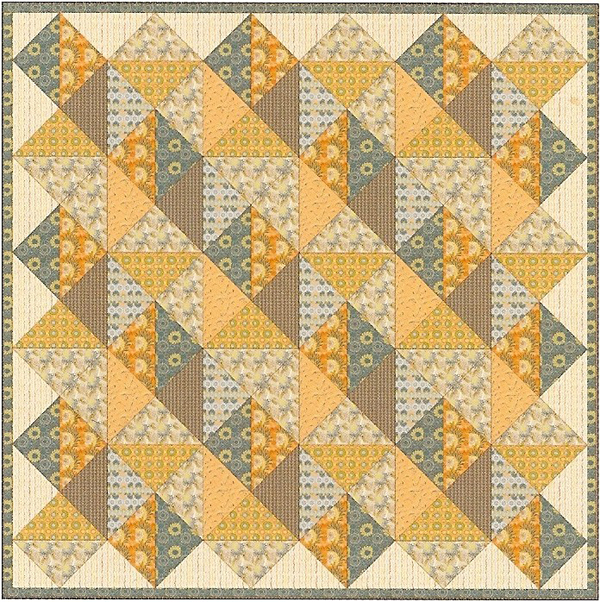 Prismatic Two Quilt Kit Orange & Teal by Art Gallery Quilts