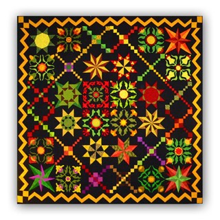 LAST ONE!  The Chain Gang Batik Quilt Kit - Last One!  Free US Shipping