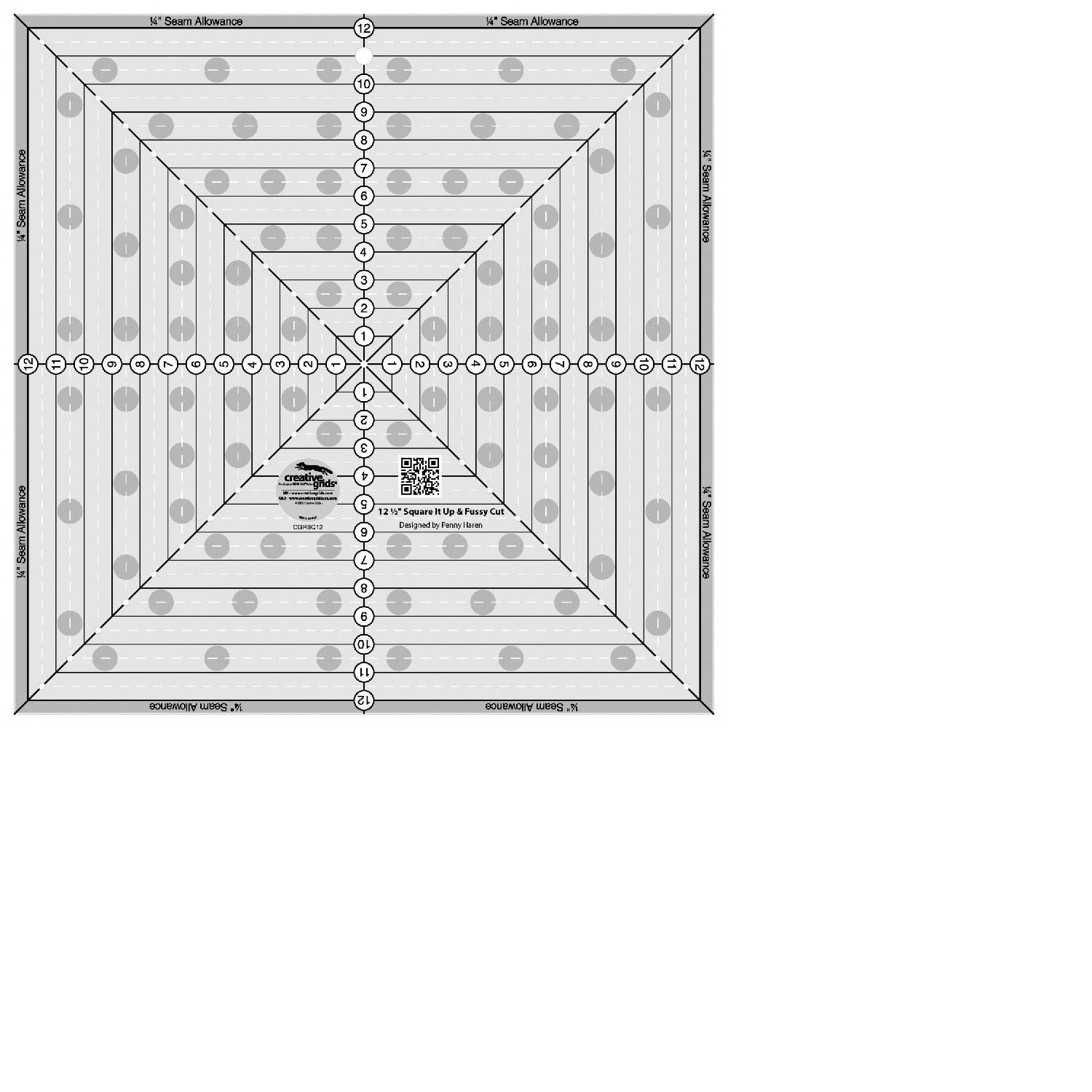 Creative Grids Half Square 4 in 1 Triangle Ruler