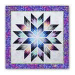 Purple Haven Prismatic Star Bright  Batik Paper Pieced Quilt Kit - by Judy Niemeyer Designs - Exclusive Homespun Hearth Colorway