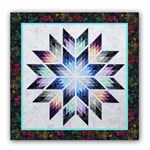 Rainbow Prismatic Star Bright  Batik Paper Pieced Quilt Kit - by Judy Niemeyer Designs - Exclusive Homespun Hearth Colorway