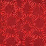 Bali Hand-dyed Batik - Red Sunflowers- by Hoffman California Fabrics