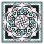 New!  Quiltworx Jungle Magnolia -Queen Size - Sea Glass Quilt Kit