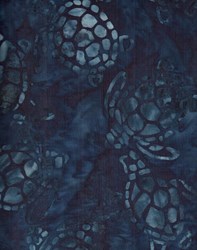 Sea Turtles - Navy - Batiks  by Michael Miller Fabrics