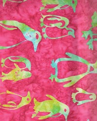 Emperor Penguins - Rain Pink  - Batiks  by Michael Miller Fabrics