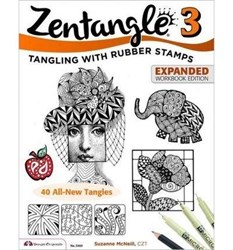 Zentangle 3 - Tangling with Rubber Stamps - Expanded Workbook Edition, by Suzanne McNeill, CZT