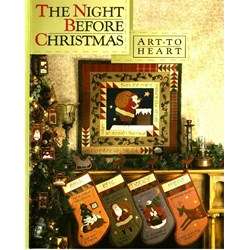 Last One! Vintage Find!  The Night Before Christmas Book & Button Kit by Art To Heart