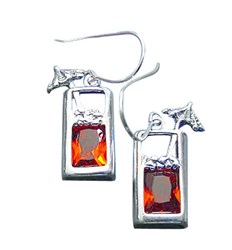 Sterling Silver Tropical Drink with Umbrella Earrings