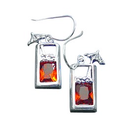 Sterling Silver Tropical Drink with Umbrella Earrings