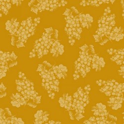 MINIMUM 2  YARD PURCHASEVintage  1134-44  From Henry Glass Fabrics -Gold Tonal Grapes