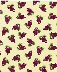 Vintage  1138-40  From Henry Glass Fabrics -Grape Toss on Soft Yellow