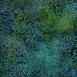 35" Remnant - Island Batik  121417137 Marbleized Blue & Green Dots