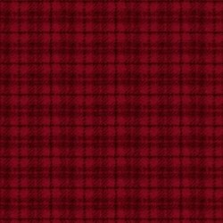 15" Remnant - Woolies Flannel - Red Plaid - by Maywood Studios