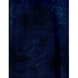 Bella Suede Look Fabric - Dark Navy Circles Overlay by P&B Textiles