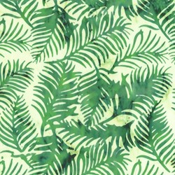 Anthology Hand Made Batik - Drawn Green Leaves