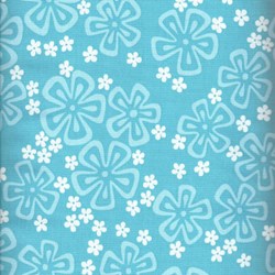 Surfin Pareo - Blue Flowers - by Alexander Henry - Retired Fabric!