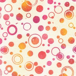Anthology Hand Made Batik - Orange/Pink Bubbles