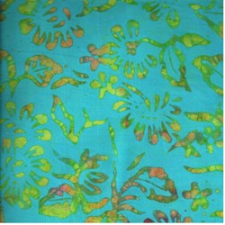 End of Bolt - 72" - Anthology Hand Made Batik - Turquoise Print