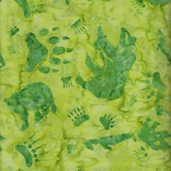 Anthology Batiks - The Plains People of Turtle Island - Bear Print on Green