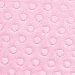 Baby Pink Dot Minkee Fabric
