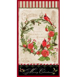 Christmas in the Wildwood- Panel  by Nancy Mink