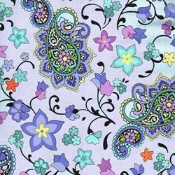 Lilac Gray Print - 5 Yard Backing Fabric by EBI Fabrics