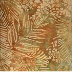 Island Batik Leaf Print on Earth Tones